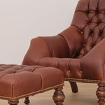 Leather Irving Chair w/ Ottoman