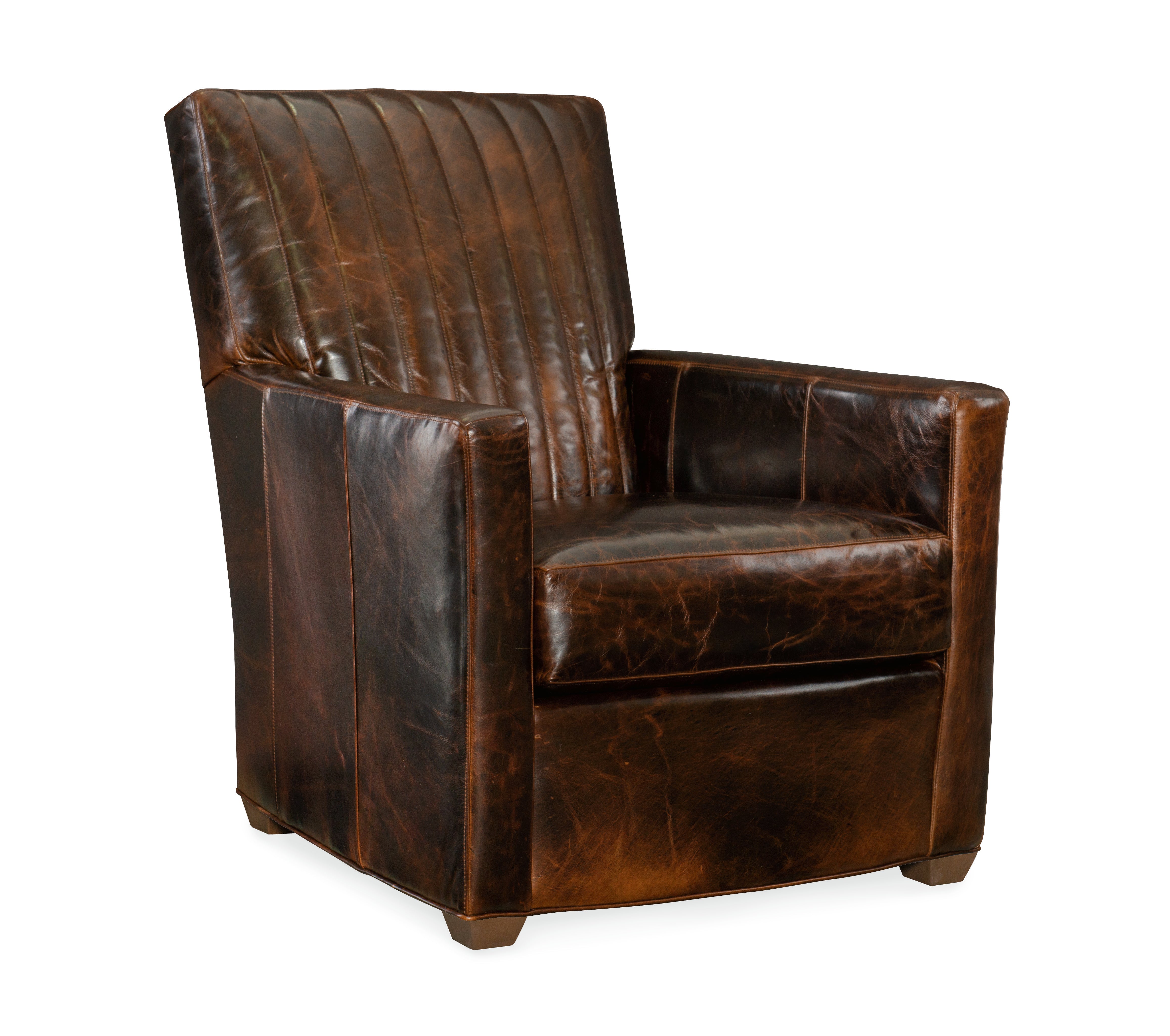 Malcolm Leather Channel Back Chair