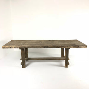 French Antique Rustic Work Table c1910