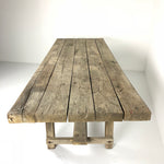 French Antique Rustic Work Table c1910