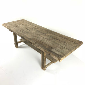 French Antique Rustic Work Table c1910